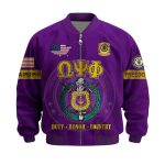 Omega Psi Phi Duty Honor Country Freedom Bomber Jacket