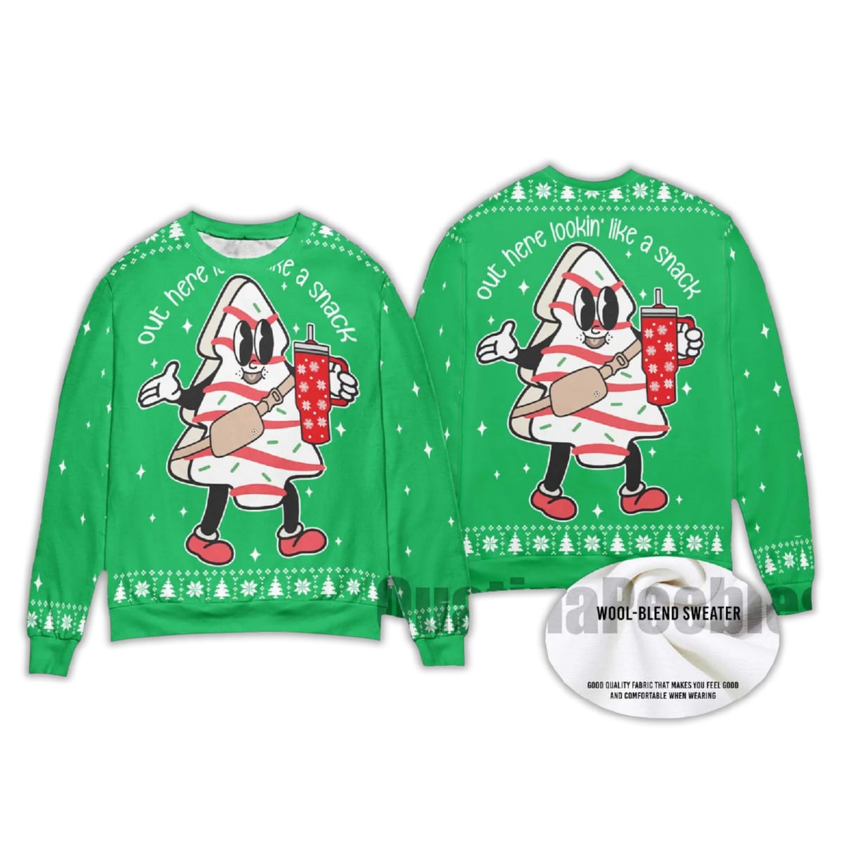 2025 Out Here Lookin’ Like A Snack Ugly Christmas Sweater 2025 Out Here Lookin’ Like A Snack Ugly Christmas Sweater