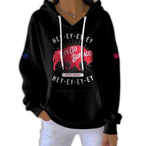 Hey Ey Ey Ey Lets Go Buffalo Est 1960 Pit Striped Hoodie2