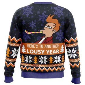 Heres To Another Lousy Year Futurama Ugly Christmas Sweater1