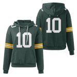 Packers Jordan Love 10 Waffle Hoodie