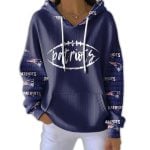 Patiots Monogram Rugby Print Casual Hoodie