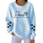 Paws And Enjoy The Little Things Pit Striped Sweatshirt