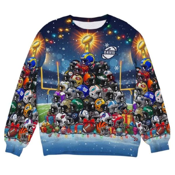 Personalized Gifts For American Football Lovers Christmas Ugly Sweater