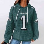 Philadelphia Jalen Hurts 1 Waffle Hoodie