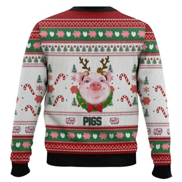Pigs Santa Hat Ugly Christmas Sweater