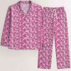 Pink Breast Cancer Long Sleeve Pajama Set