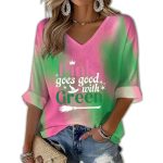 Pink Goes Good With Green Waffle Long Sleeve T-shirt
