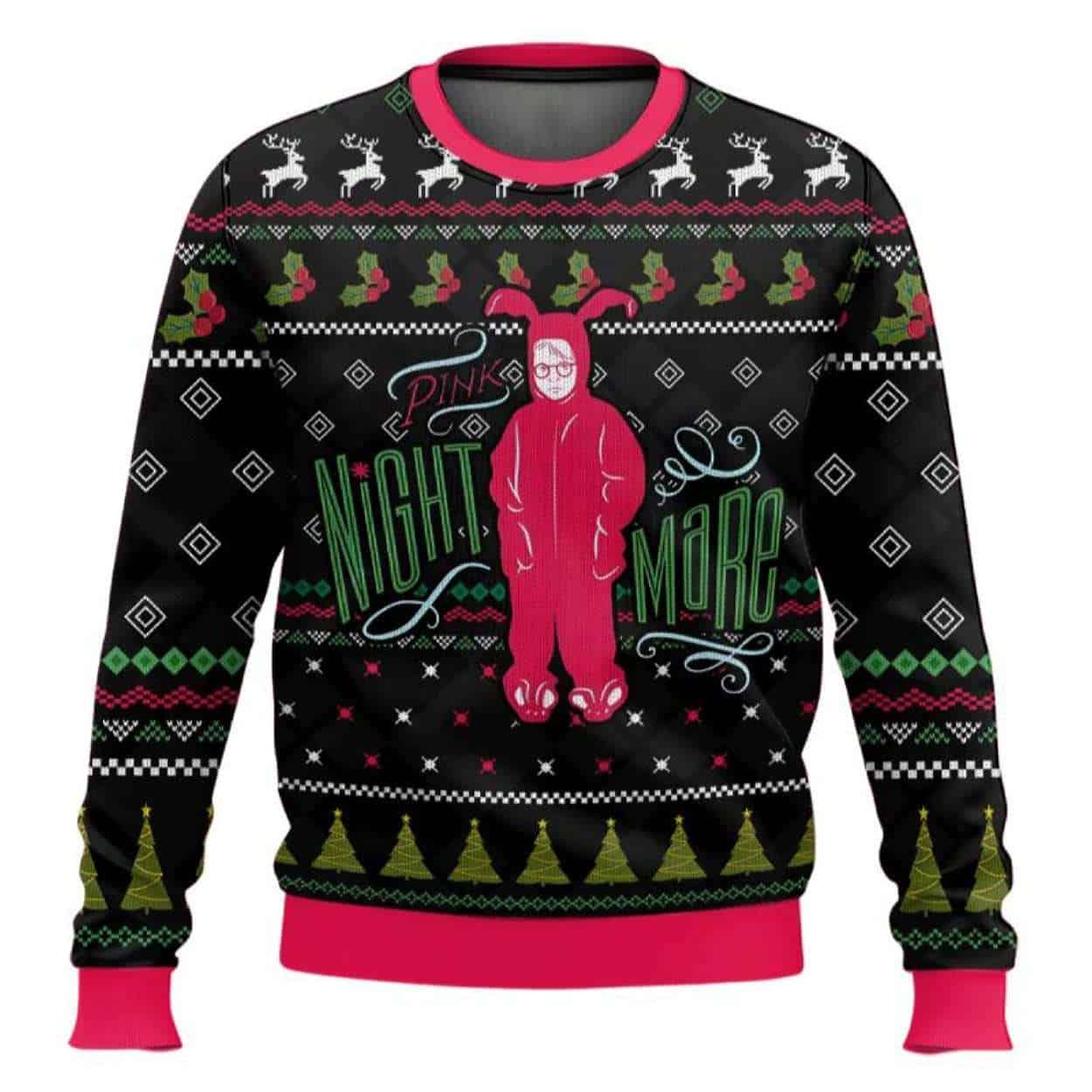 Pink Nightmare Ralphie Parker A Christmas Story Ugly Christmas Sweater Pink Nightmare Ralphie Parker A Christmas Story Ugly Christmas Sweater