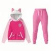 Pink Puppy Ears Costume Hoodie Jogger Set