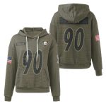 Pittsburgh TJ Watt 90 Salute To Service Waffle Hoodie