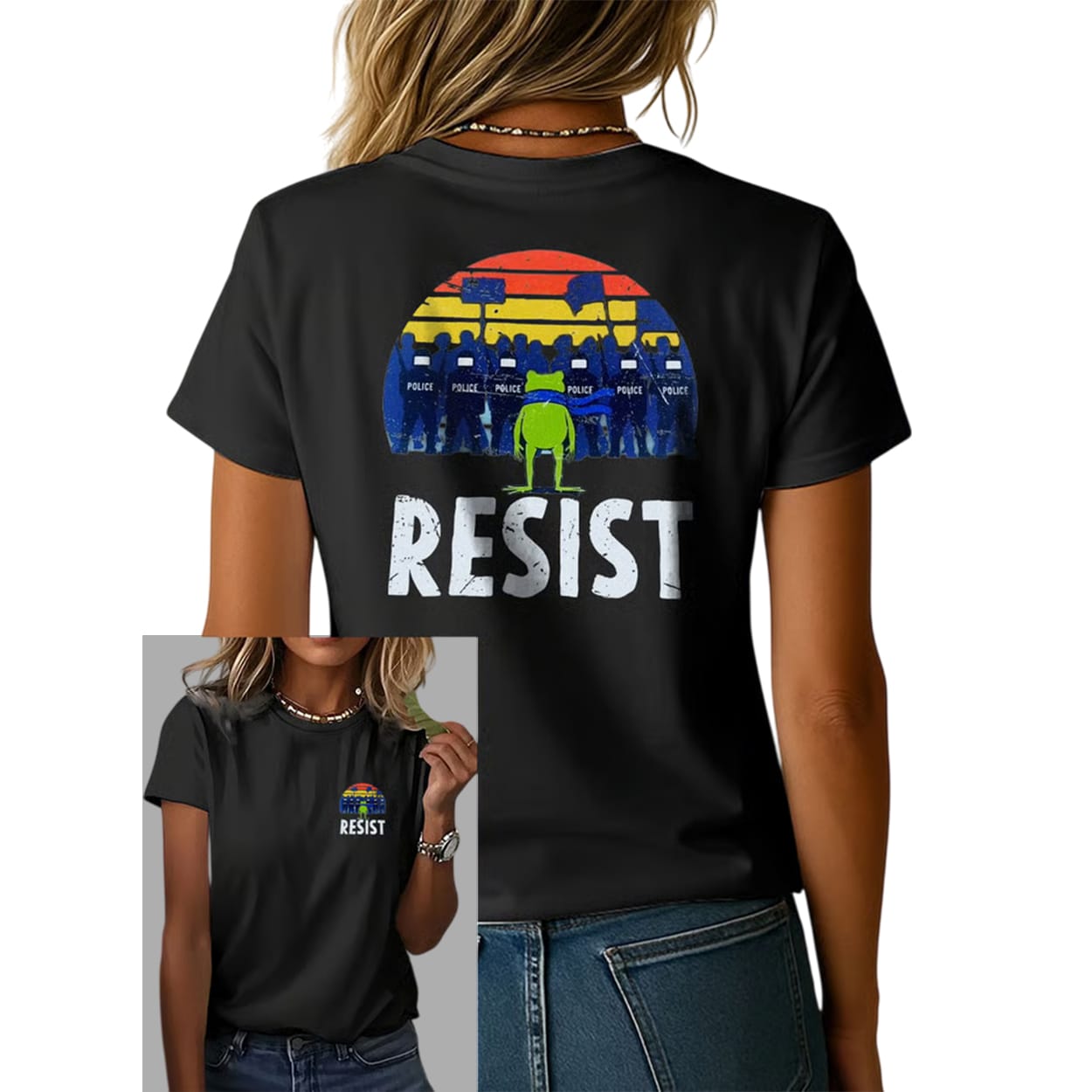 Portland Frog Resist Two-Sided Shirt Portland Frog Resist Two-Sided Shirt
