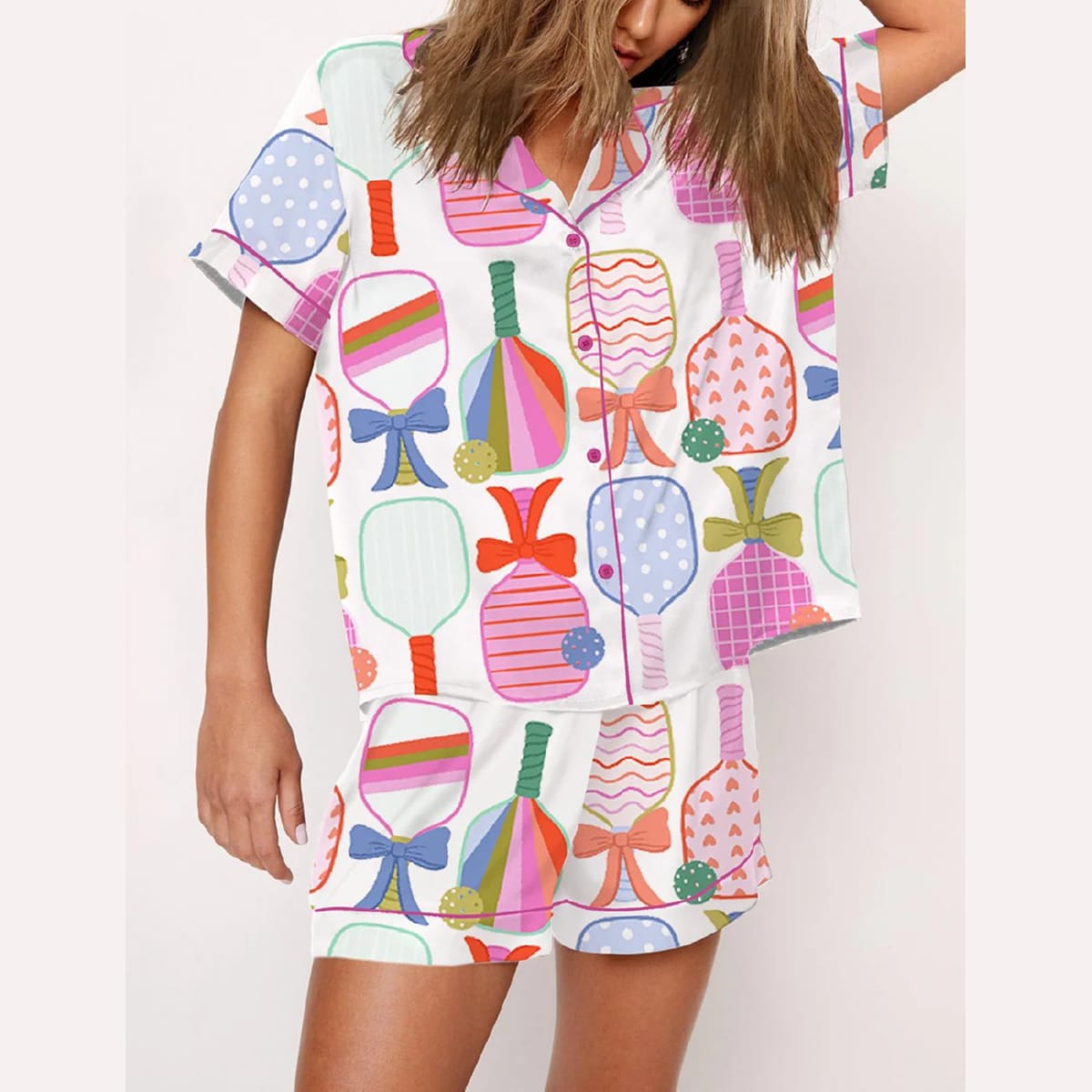 Preppy Pickle Paddle Pickleball Pajama Set Preppy Pickle Paddle Pickleball Pajama Set