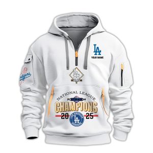 Dodgers National League Champions 2025 Quarter Zip Hoodie 2 Dodgers National League Champions 2025 Quarter Zip Hoodie2