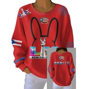 Bad Bunny BeNiTo Bowl Pit Striped Sweatshirt 3 Bad Bunny BeNiTo Bowl Pit Striped Sweatshirt3