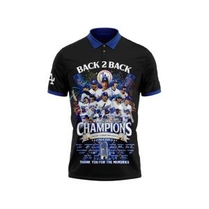 Dodgers Back 2 Back World Series Champions 2025 Polo Shirt2