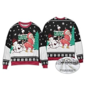 2025 Snowman Santa Twerking Christmas Ugly Sweater 2025 Snowman Santa Twerking Christmas Ugly Sweater