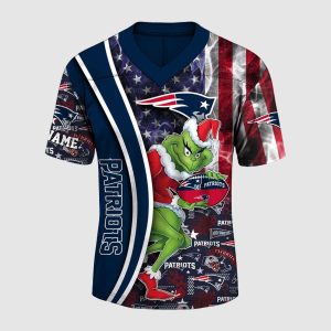 2025 Patriots Merry Grinchmas American Flag Jersey1