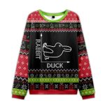 2025 Rabbit or Duck Funny Ugly Christmas Sweater