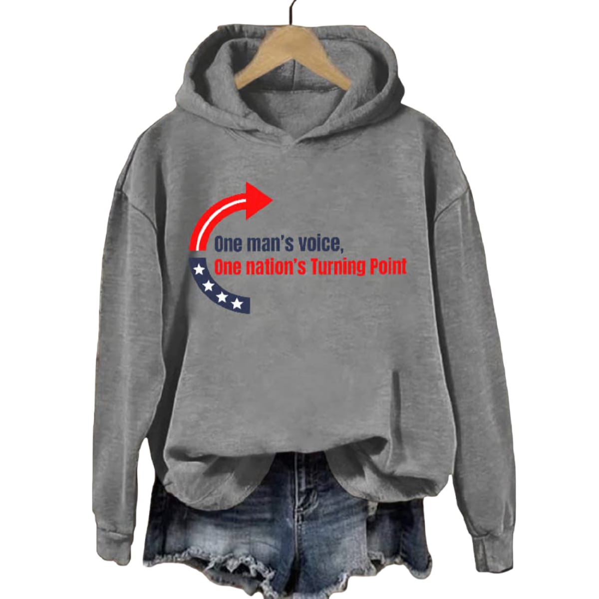 Retro One Man’s Voice One Nation’s Turning Point Print Hoodie Retro One Man’s Voice One Nation’s Turning Point Print Hoodie