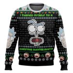 Rick And Morty I Turned Myself Into A Sweater Rick Ugly Christmas Sweater