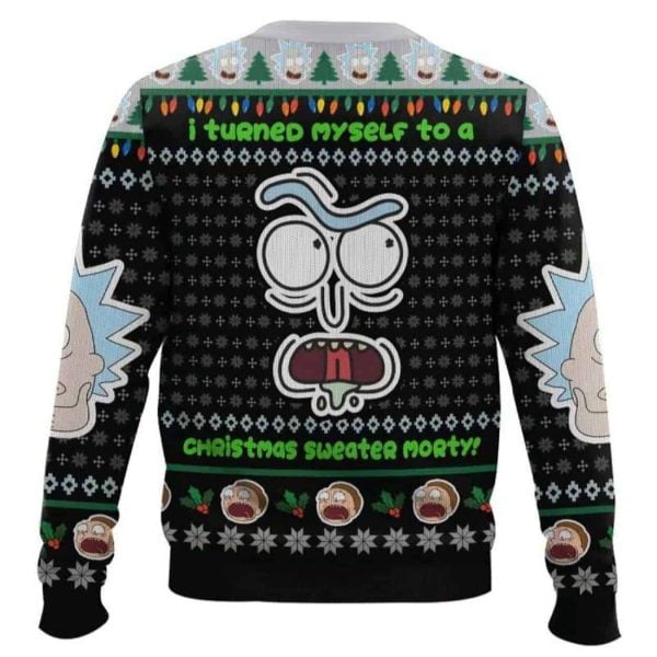 Rick And Morty I Turned Myself Into A Sweater Rick Ugly Christmas Sweater