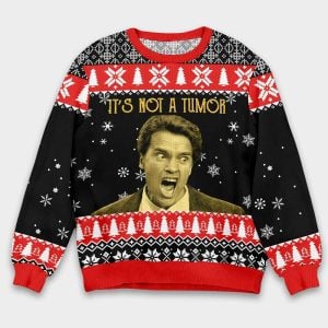 Arnold Schwarzenegger Kindergarten Cop It’s Not A Tumor Ugly Christmas Sweater