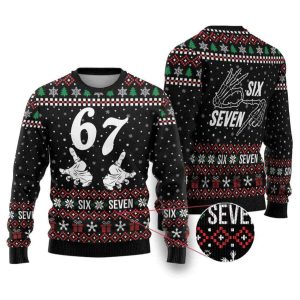2025 Six Seven Skeleton Hand Christmas Ugly Christmas Sweater 2025 Six Seven Skeleton Hand Christmas Ugly Christmas Sweater