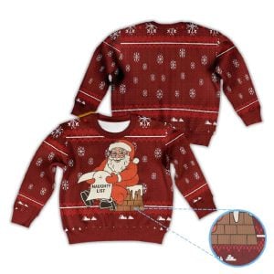Santa Claus Naughty List Ugly Christmas Sweater1