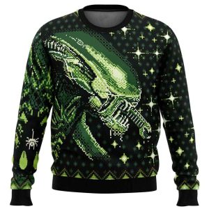 2025 Xenomorph Alien Ugly Christmas Sweater