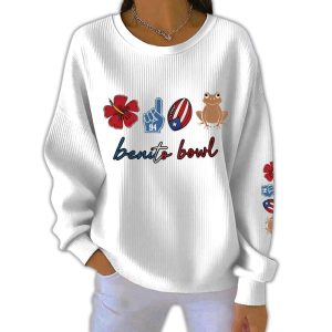 Womens benito bowl Ribbed Round Neck Sweatshirt