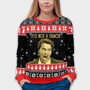 Arnold Schwarzenegger Kindergarten Cop Its Not A Tumor Ugly Christmas Sweater2