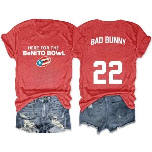 Here For The Benito Bowl Bad Bunny Two-Sided Shirt 2 Here For The Benito Bowl Bad Bunny Two Sided Shirt2