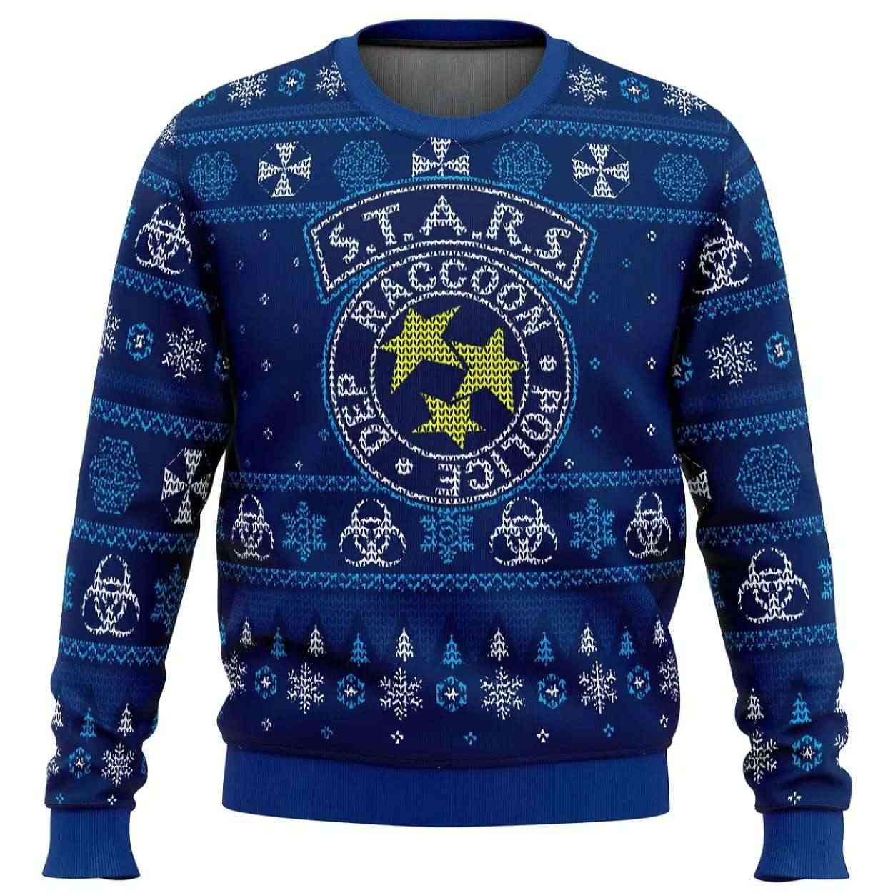 STARS Racoon City Police Resident Evil Ugly Christmas Sweater STARS Racoon City Police Resident Evil Ugly Christmas Sweater