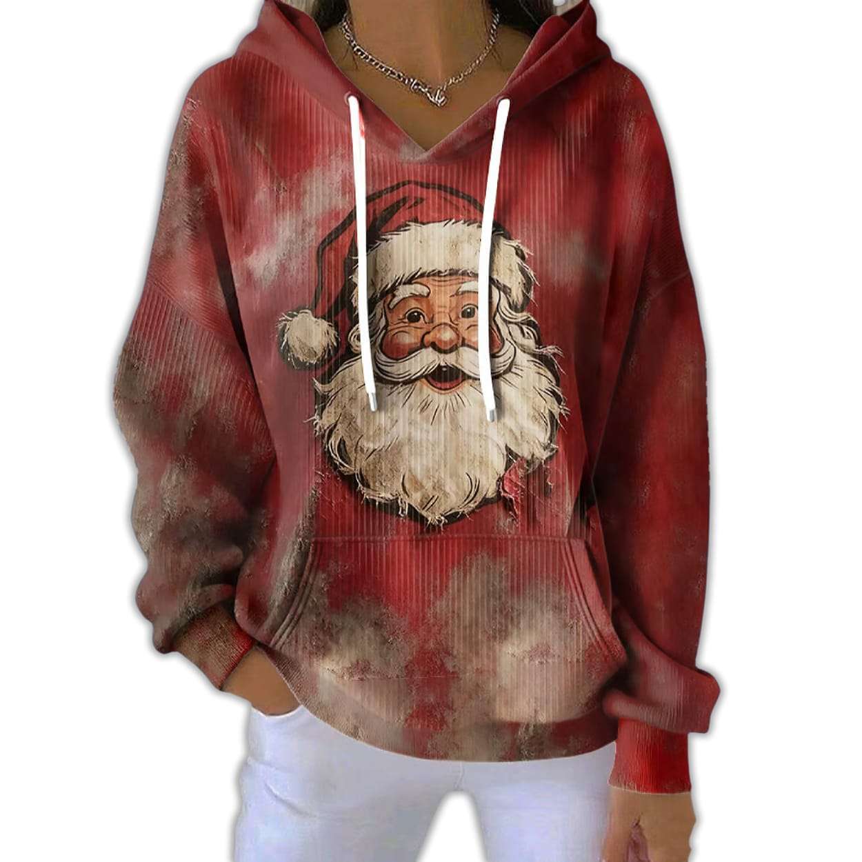 Santa Claus Bloody Print Sweatshirt Santa Claus Bloody Print Sweatshirt