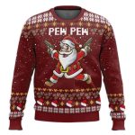 Santa Claus Pew Pew Ugly Christmas Sweater