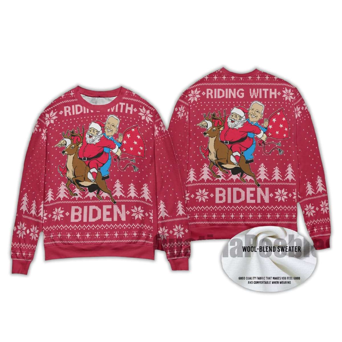2025 Santa Claus Riding With Joe Biden Ugly Christmas Sweater 2025 Santa Claus Riding With Joe Biden Ugly Christmas Sweater