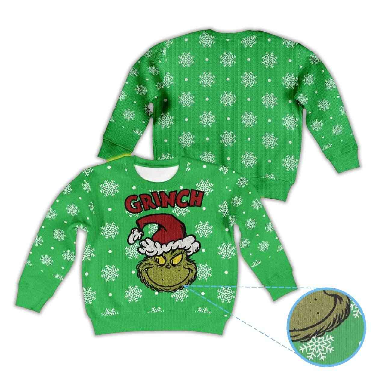 Santa Hat Grnch Ugly Christmas Sweater Santa Hat Grnch Ugly Christmas Sweater