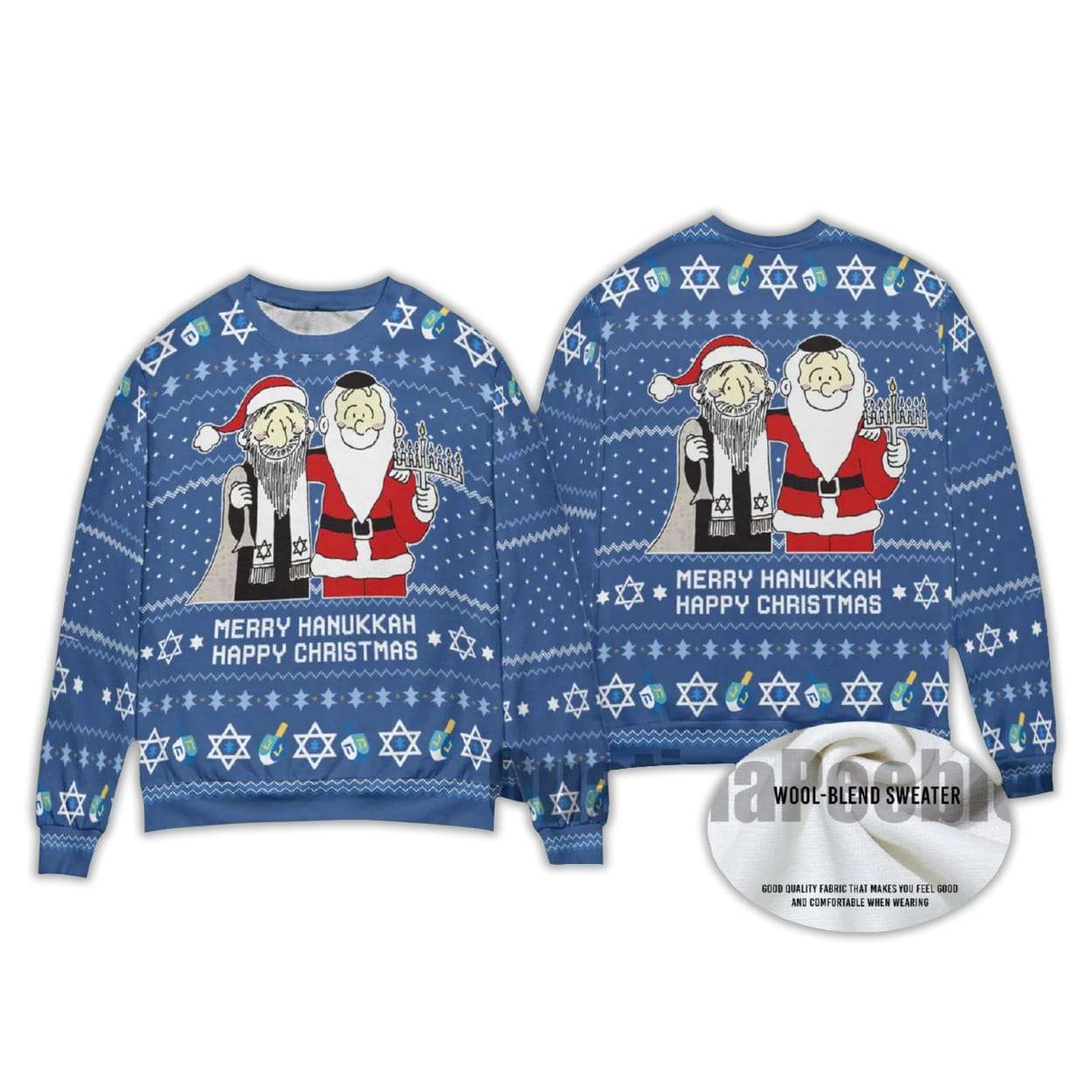 2025 Santa Merry Chrismukkah Ugly Christmas Sweater 2025 Santa Merry Chrismukkah Ugly Christmas Sweater
