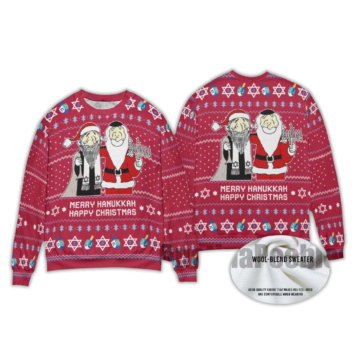 2025 Santa Merry Chrismukkah Ugly Christmas Sweater 2025 Santa Merry Chrismukkah Ugly Christmas Sweater