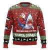 Santa Shark Hoo Hoo Hoo Ugly Christmas Sweater