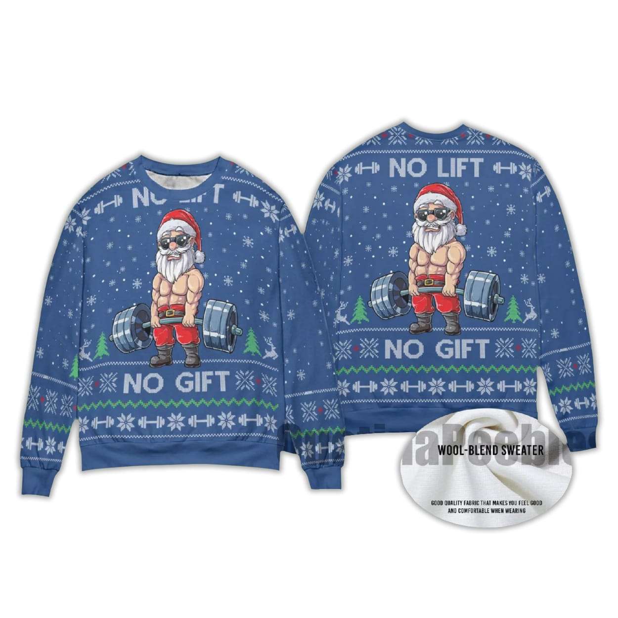 Santa Swoleman Ugly Christmas Sweater Santa Swoleman Ugly Christmas Sweater