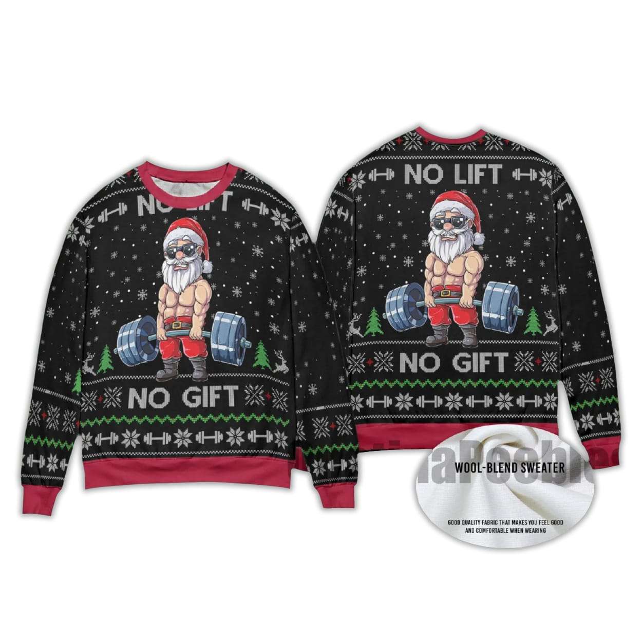 2025 Santa Swoleman Ugly Christmas Sweater 2025 Santa Swoleman Ugly Christmas Sweater
