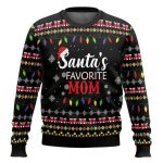 Santa's Favorite Mom Ugly Christmas Sweater