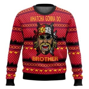 Whatcha Gonna Do Brother WWE Ugly Christmas Sweater