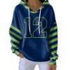 Seahawks 12 Pit Striped Hoodie