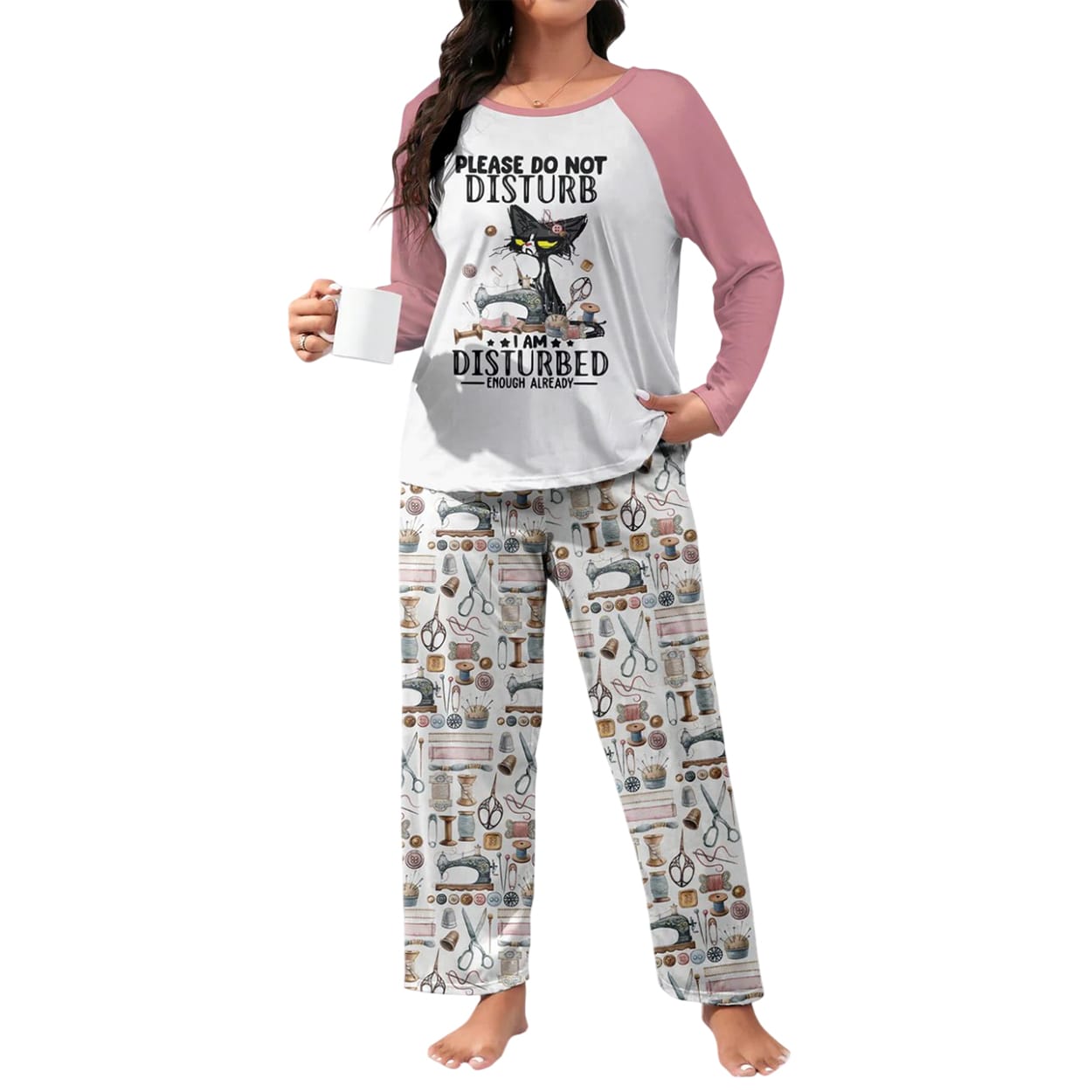Sewing Lover Raglan Lounge Pajamas Please Do Not Disturb Sewing Lover Raglan Lounge Pajamas Please Do Not Disturb