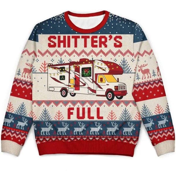 2025 Shitter’s Full Camping Lover Christmas Ugly Sweater