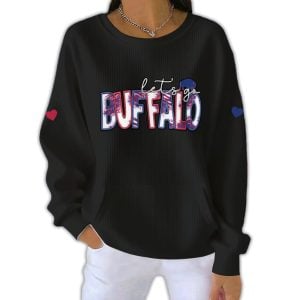 Let's Go Buffalo Pit Striped Sweatshirt 3 Lets Go Buffalo Pit Striped Sweatshirt3