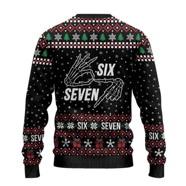 2025 Six Seven Skeleton Hand Christmas Ugly Christmas Sweater